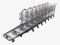 shopping cart weathered stack v1 3D Models