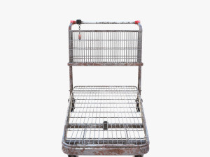 shopping cart weathered stack v1 Modello 3D