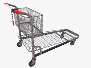 carrello della spesa stack esposto alle intemperie v1 Modello 3D