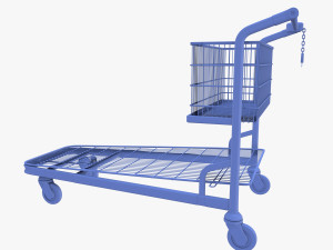 shopping cart weathered stack v1 Modello 3D