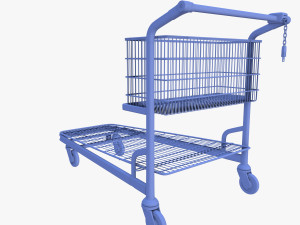 shopping cart weathered stack v1 Modello 3D
