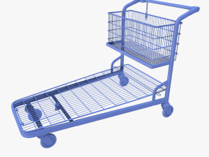 shopping cart weathered stack v1 Modello 3D
