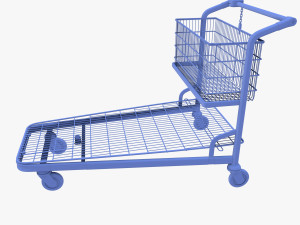 shopping cart weathered stack v1 Modello 3D