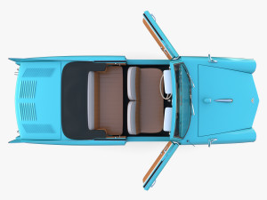 amphicar 770 blue w interior 3D Model