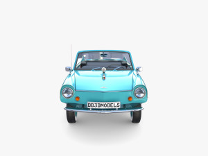 amphicar 770 blue w interior 3D Model