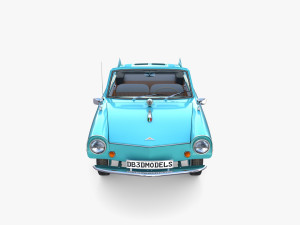 amphicar 770 blue w interior 3D Model