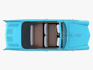 amphicar 770 blue w interior 3D Model