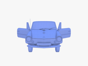 amphicar 770 blue w interior 3D Model