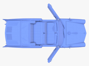 amphicar 770 blue w interior 3D Model