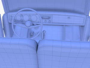 amphicar 770 blue w interior 3D Model