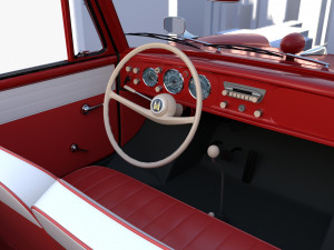 amphicar 770 red w interior 3Dモデル