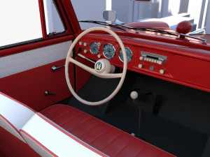 amphicar 770 red w interior 3D Model