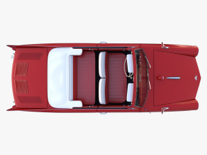 amphicar 770 red w interior 3Dモデル