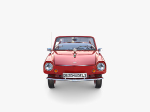 amphicar 770 red w interior 3Dモデル