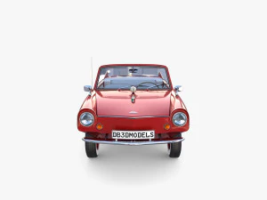 amphicar 770 red w interior 3D Model