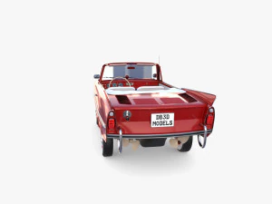 amphicar 770 red w interior 3D Model