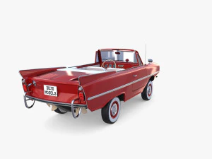 amphicar 770 red w interior 3D Model