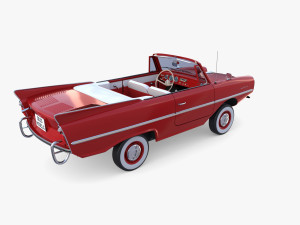 amphicar 770 red w interior 3Dモデル