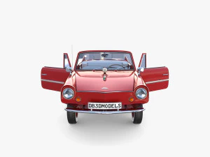 amphicar 770 red w interior 3D Model