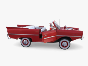 amphicar 770 red w interior 3D Model