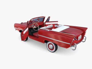 amphicar 770 red w interior 3D Model