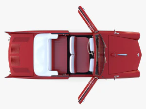 amphicar 770 red w interior 3D Model