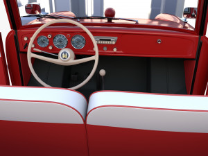 amphicar 770 red w interior 3Dモデル