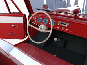amphicar 770 red w interior 3Dモデル