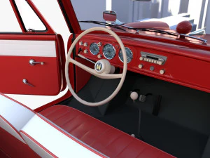 amphicar 770 red w interior 3D Model