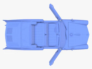 amphicar 770 red w interior 3D Model