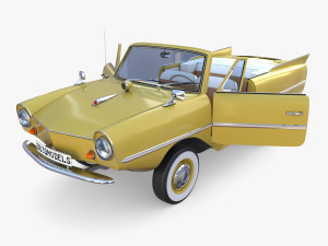 generic 60s amphibious car 3D Model