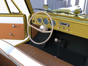 generic 60s amphibious car 3D Model