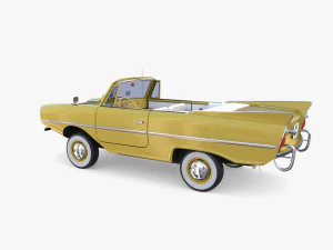 generic 60s amphibious car 3D Model