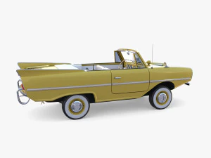 generic 60s amphibious car 3D Model