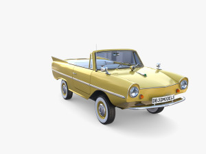 generic 60s amphibious car 3D Модель