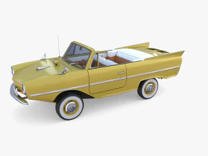 generic 60s amphibious car 3D Model