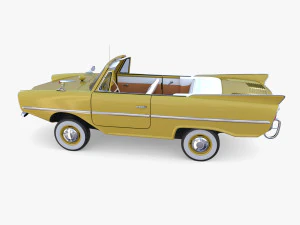 generic 60s amphibious car 3D Model