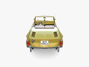 generic 60s amphibious car 3D Model