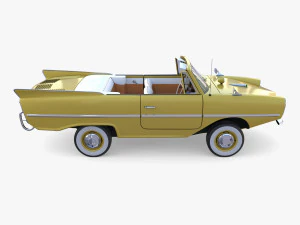generic 60s amphibious car 3D Model