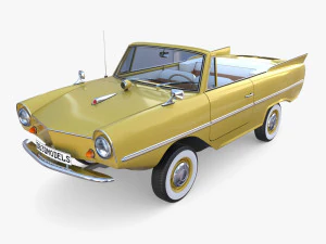 generic 60s amphibious car 3D Model