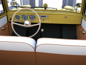 generic 60s amphibious car 3D Model