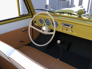 generic 60s amphibious car 3D Model