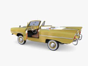 generic 60s amphibious car 3D Model