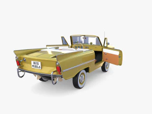 generic 60s amphibious car 3D Model