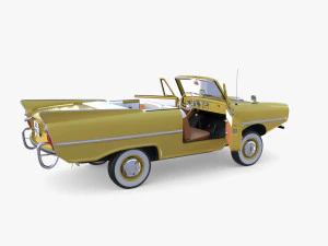 generic 60s amphibious car 3D Model