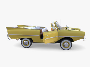 generic 60s amphibious car 3D Модель