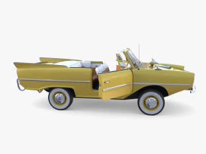 generic 60s amphibious car 3D Model