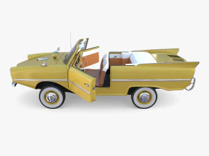 generic 60s amphibious car 3D Model