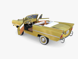 generic 60s amphibious car 3D Model