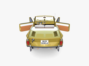 generic 60s amphibious car 3D Модель